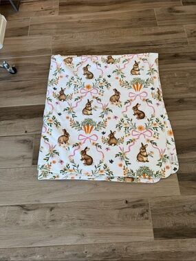 Shabby Chic bunny floral carrots bees print fleece blanket